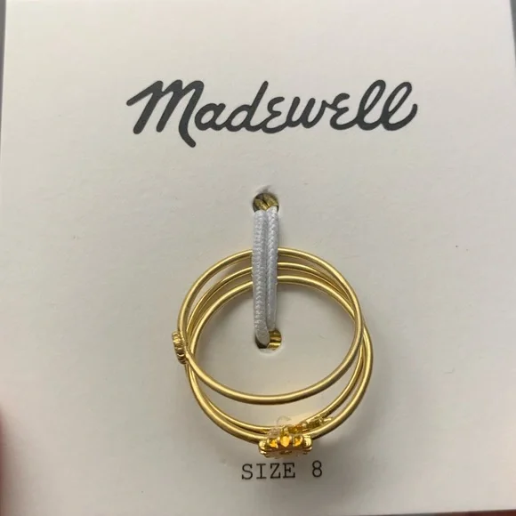 NWOT Madewell My Three Suns 🌞 Ring Set - Picture 5 of 11
